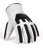 3 Pairs Cow Hide TPR Black Driver Gloves