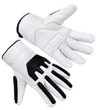 3 Pairs Cow Hide TPR Black Driver Gloves