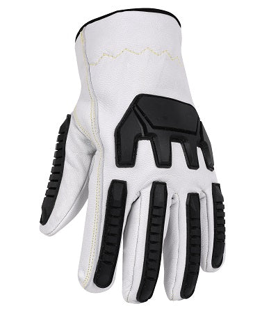 3 Pairs Cow Hide TPR Black Driver Gloves