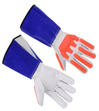 3 Pairs Cow hides TPR Blue Welding Gloves