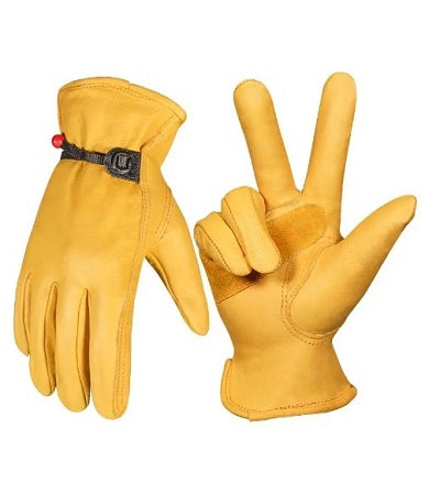 6 Pairs Goat Hides Yellow Driver Gloves